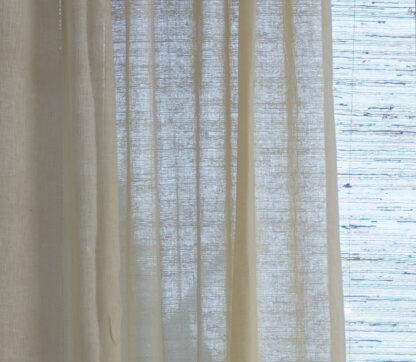 Calyz Cream 100% Linen Gauze Curtain - Image 2